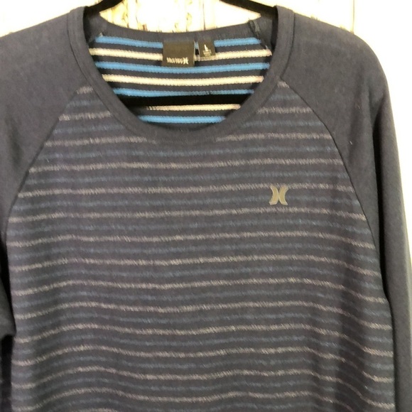 Men’s Hurley Navy NWT El Serape Crew Long Sleeve Sweat Shirt Size Large - Picture 4 of 11